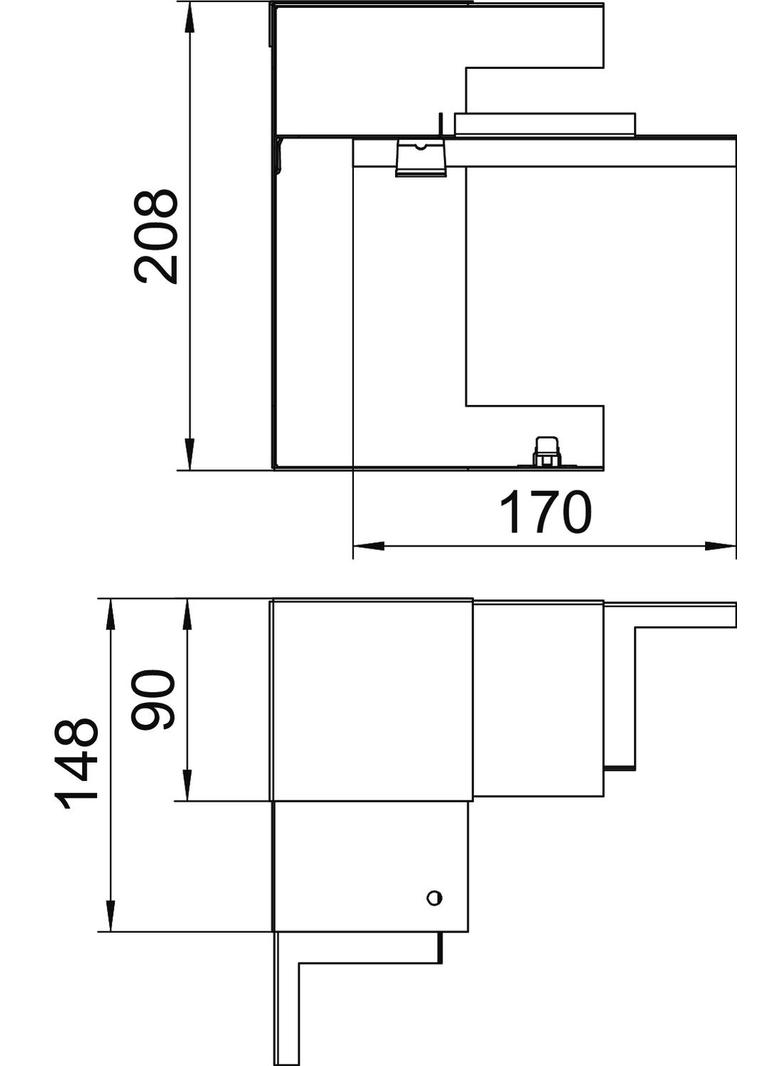 GS-DI90210RW, NAROŻE WEWN. 90X210 CZ.B.