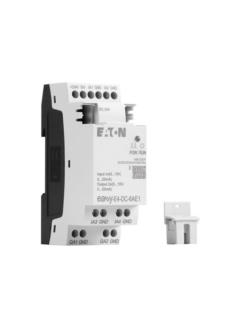 EASY-E4-DC-6AE1 easyE4 rozszerzenie 24VDC 4AI 2AO (0/4..20mA/0..10VDC) 197223 EATON