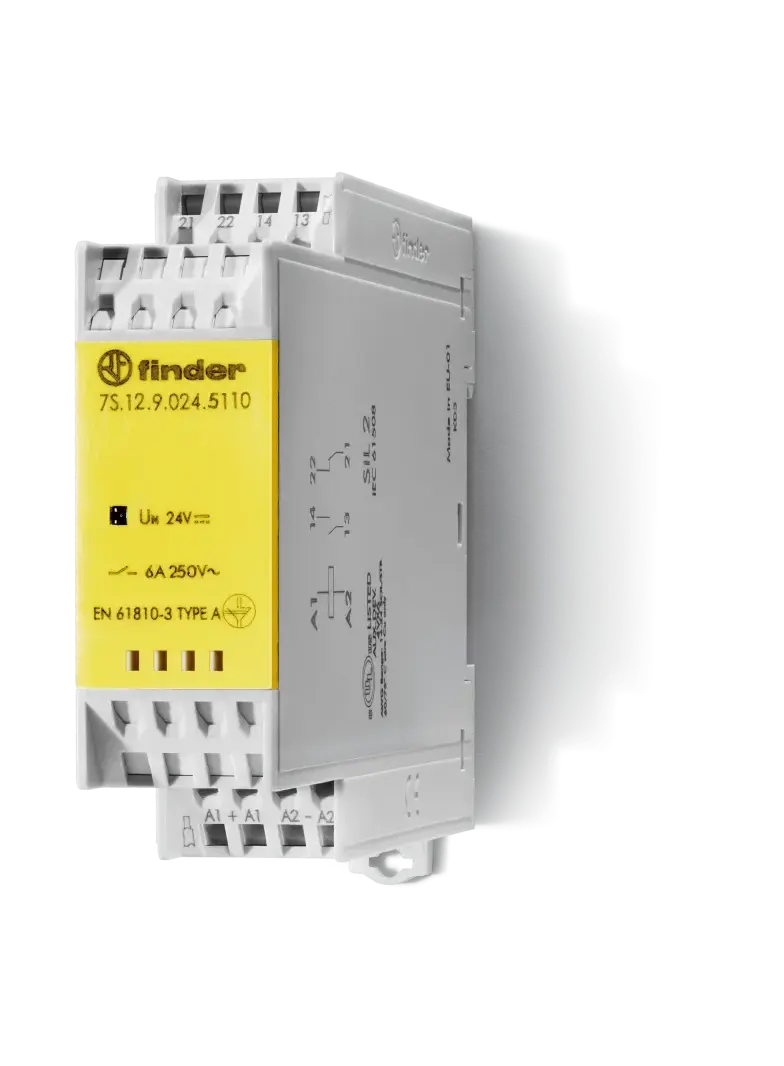 Przekaźnik z mechanicznie sprzężonymi zestykami 1 Z + 1 R; 6A; 230V AC; zacisk sprężynowy