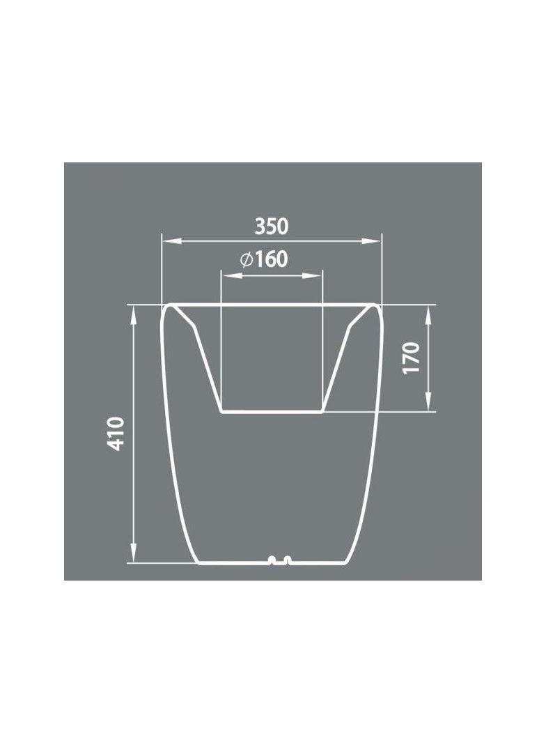 Nowodvorski lampa stojąca zewnętrzna (świecąca donica) Flowerpot S E27 biała 41cm 9711