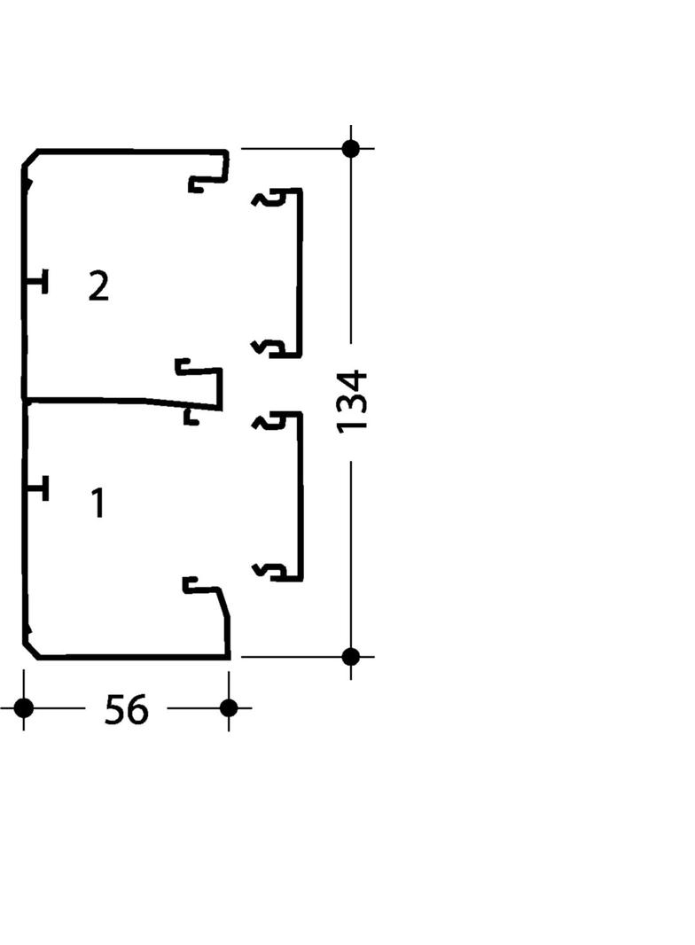 tehalit.GBD Kanał elektroinstalacyjny 50x130mm 2 komory czarny GBD5013109011 HAGER