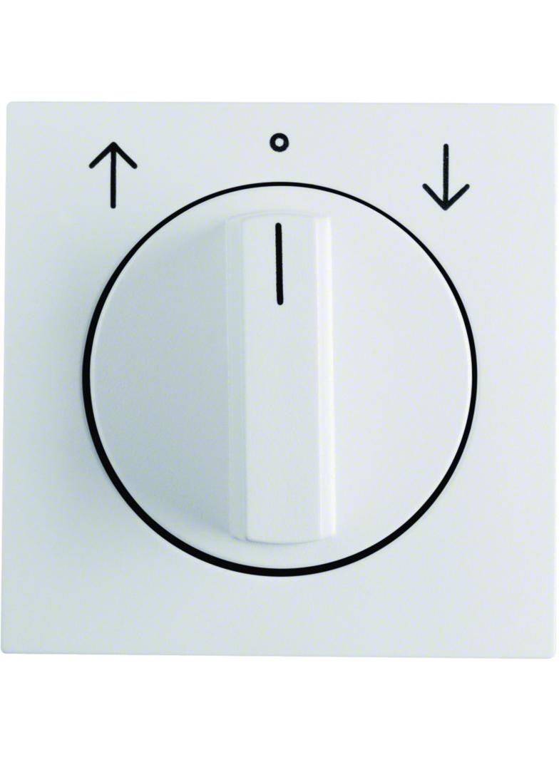 S.1/B.3/B.7 Płytka czołowa z pokrętłem do łącznika żaluzjowego obrotowego, biały
