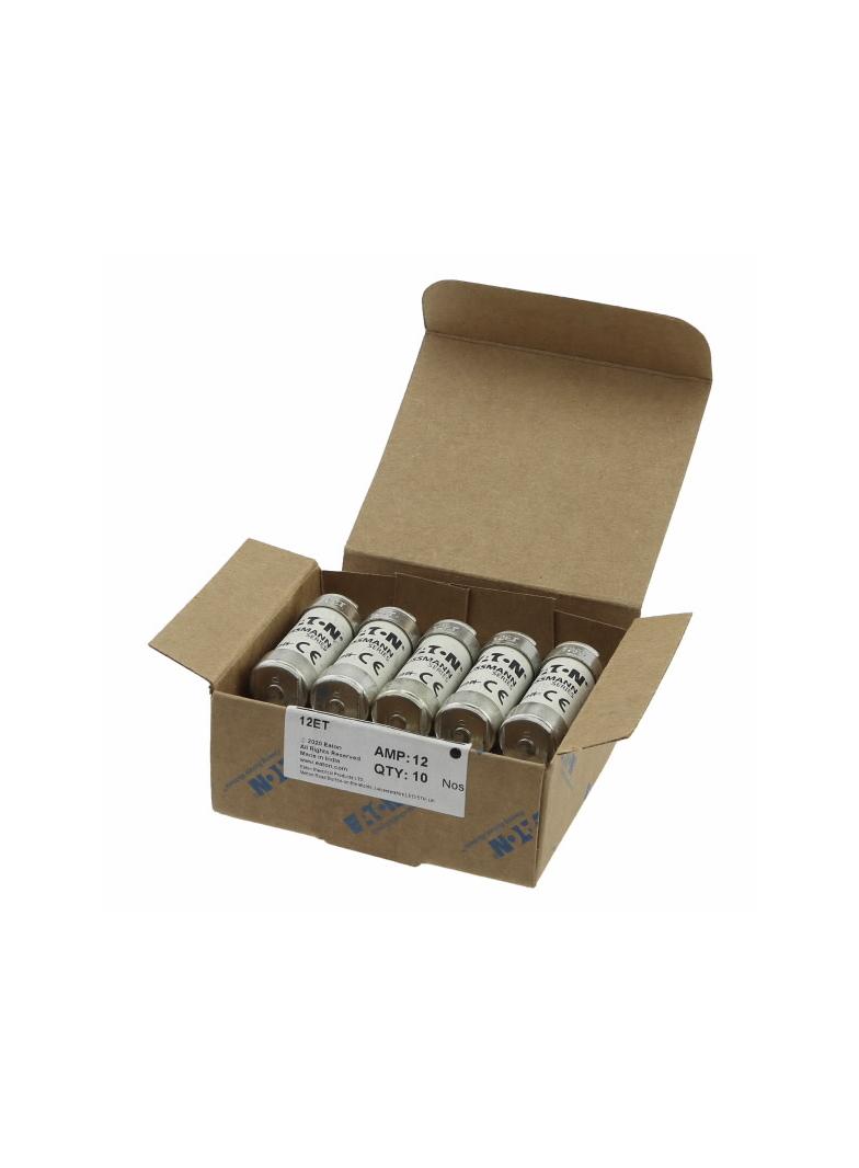 12A 690V SEMI CONDUCTOR FUSE (10) Wkładka szybka 12A AC 690V DC 500V BS88 19x77 mm aR BS 12ET EATON