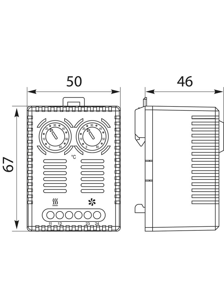 Termostat na grzanie-chłodzenie TBGZ43 (podwójny) OPATÓWEK