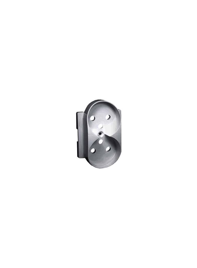 Simon 82 Pokrywa gniazda podwójnego z przesłonami do ramek DETAIL aluminium 82068PDZ-93 KONTAKT