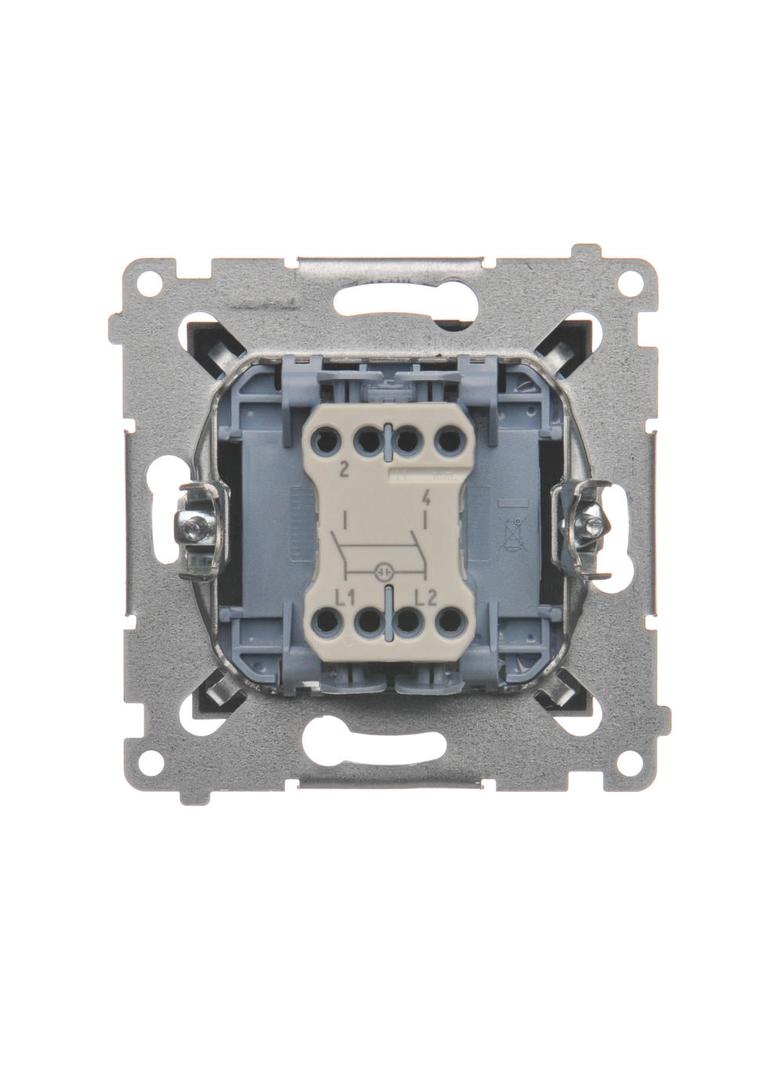 Simon 54 Łącznik dwubiegunowy z podświetleniem LED 10A 250V szybkozłączka antracyt DW2L.01/48 KONTAKT