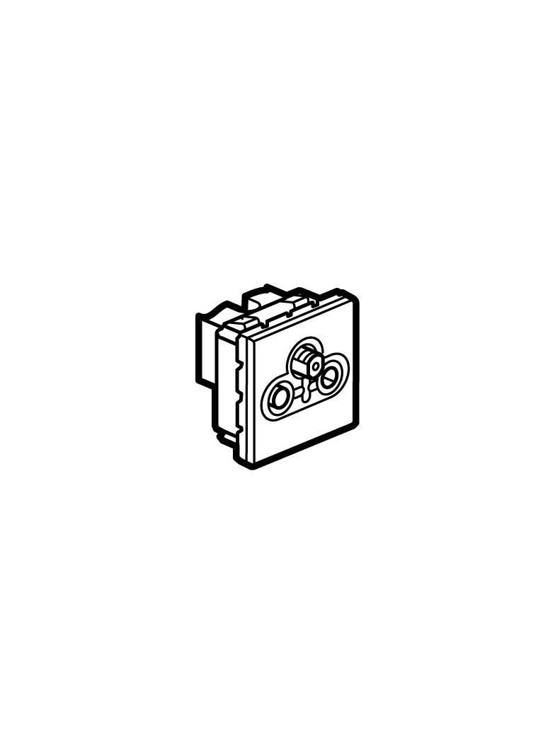 MOSAIC GNIAZDO POJEDYNCZE TV-RD-SAT GWIAZDA - 2 MODYŁU BIAŁE TŁUMIENIE 1,5 DB, Legrand