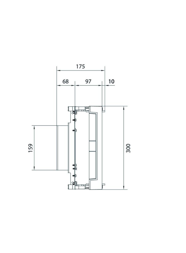 univers N 300x250mm podzespół dla wyłącznika mocy H3+ P250 +napęd silnikowy UK21LH1M HAGER