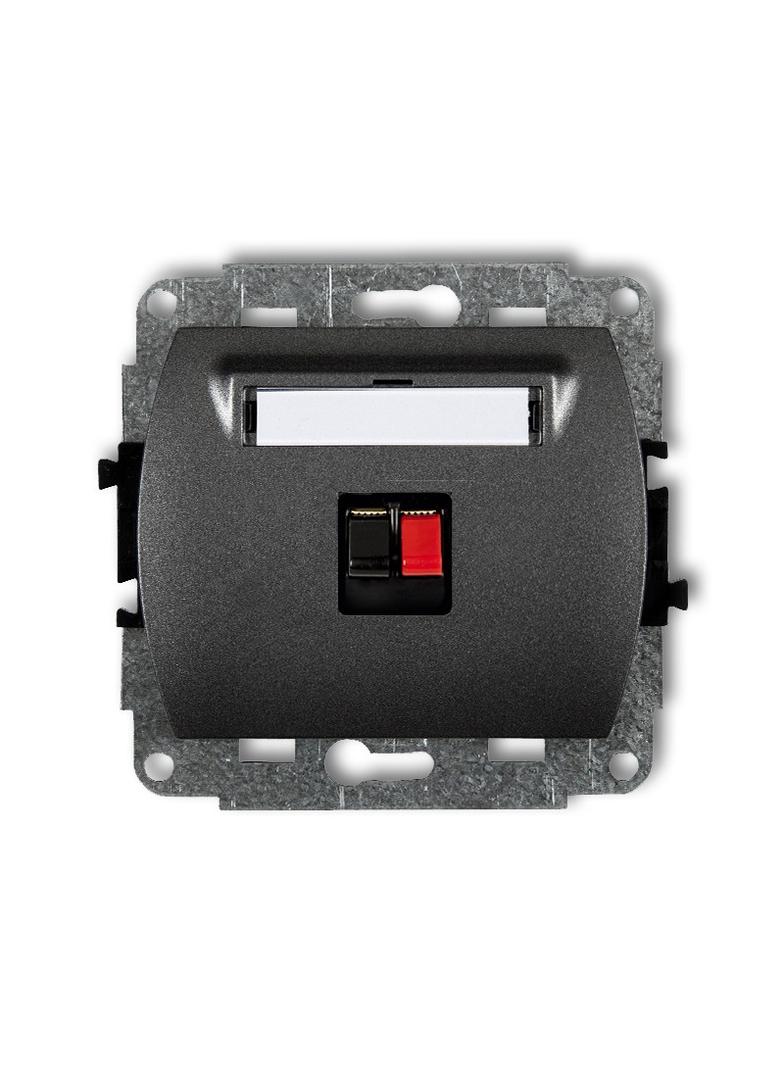 TREND Mechanizm gniazda głośnikowego pojedynczego grafitowy