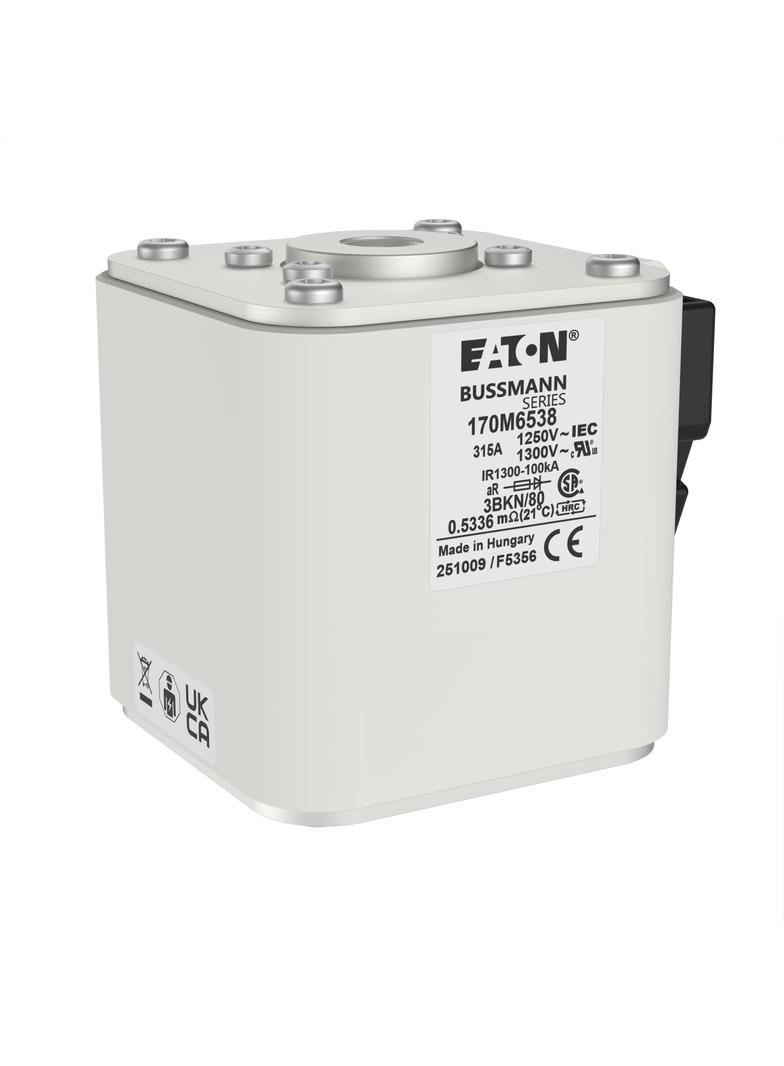 FUSE 315A 1250V 3BKN/80 AR CU Wkładka szybka 315A AC 1250V rozmiar 3 76x92x83 mm aR IEC UL 170M6538