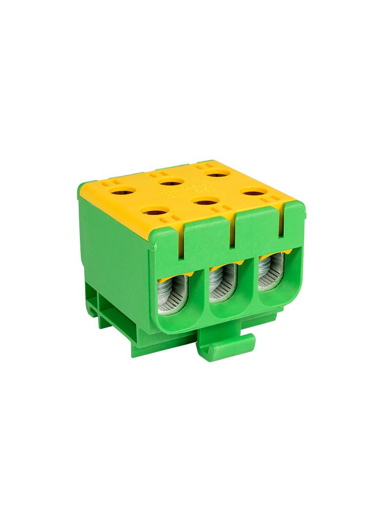 Złączka przelotowa gwintowana na szynę AL/CU 145A 3x(2,5-50)mm2 WLZ35/3x50/z zielona 48.352 OPATÓWEK