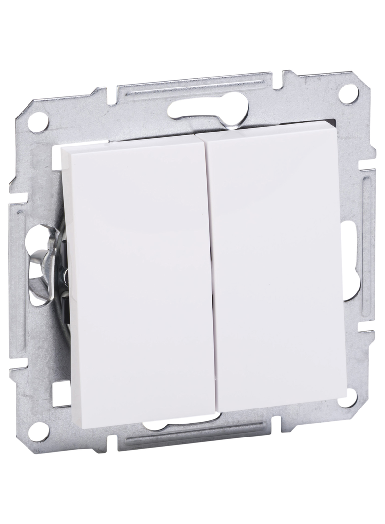 Asfora, łącznik świecznikowy, bez ramki, biały