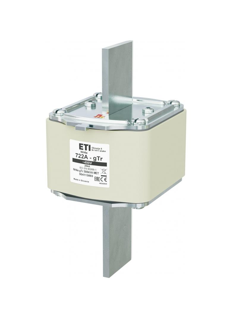 Wkładka topikowa NH pomiarowa gTr NH4a gTr 722A 400V 500kVA MET 004113893 ETI