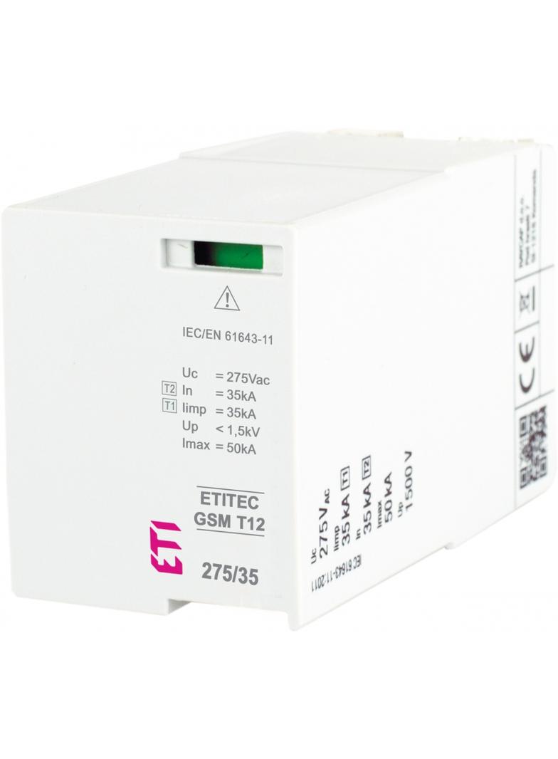 Moduł wymienny ogranicznika przepięć T1,T2 (B, C) - iskiernik MOD. GSM T12 275/35 002440718 ETI