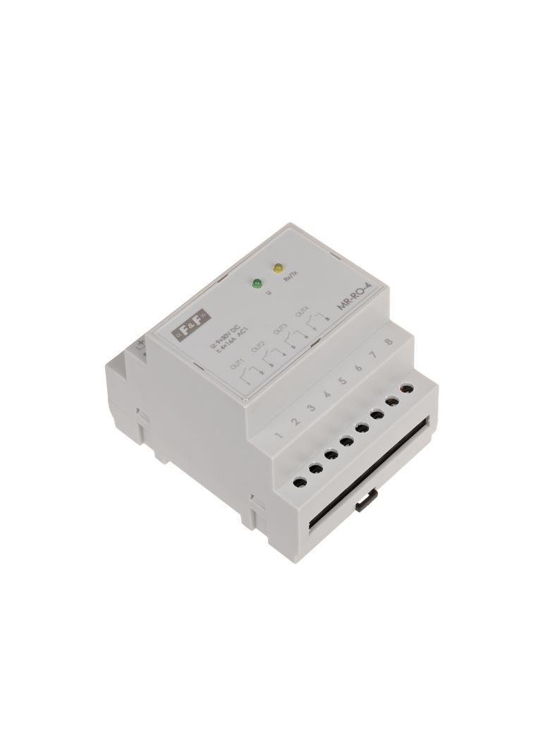 Moduł rozszerzeń wyjść przekaźnikowych z wyjściem MODBUS RTU 4-kanałowy styk 4x1Z 16A 4 moduły MAX-MR-RO-4 F&F