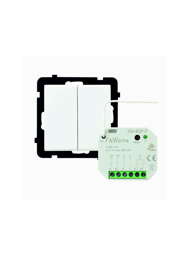 Zestaw łącznika bezprzewodowego do sterowania oświetleniem, do systemu F&F- kolor biały