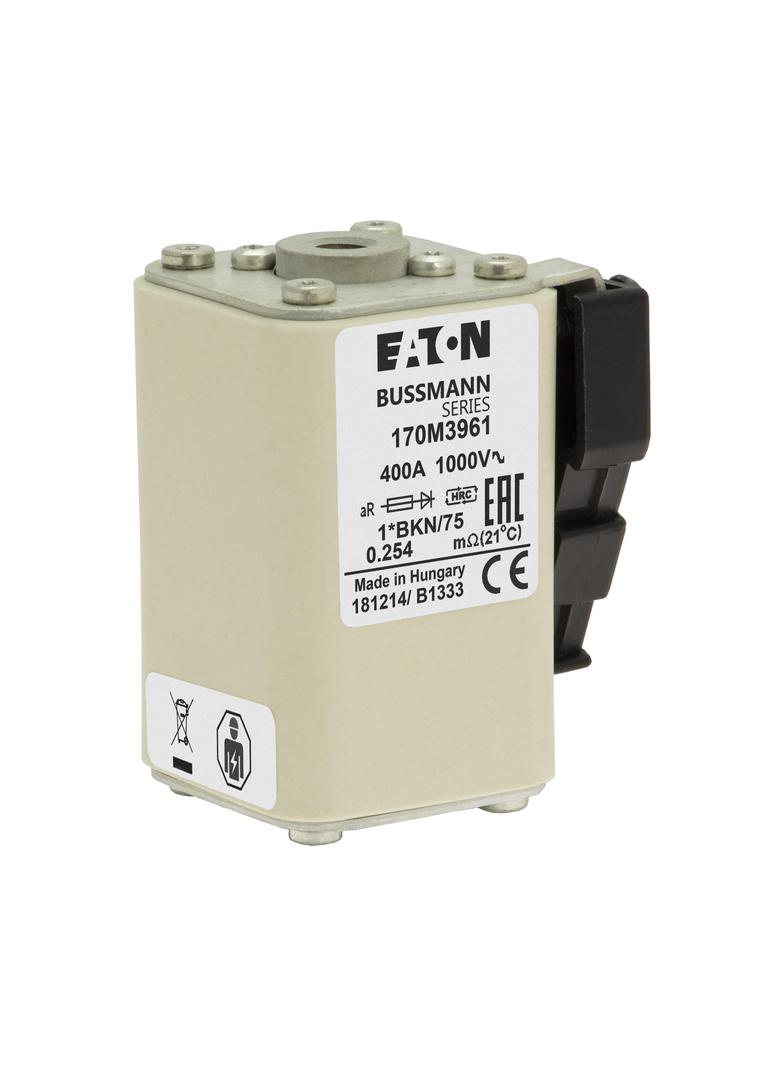 FUSE 400A 1000V 1*BKN/75 AR Wkładka szybka 400A AC 1000V rozmiar 1 43x61x74 mm aR I 170M3961 EATON