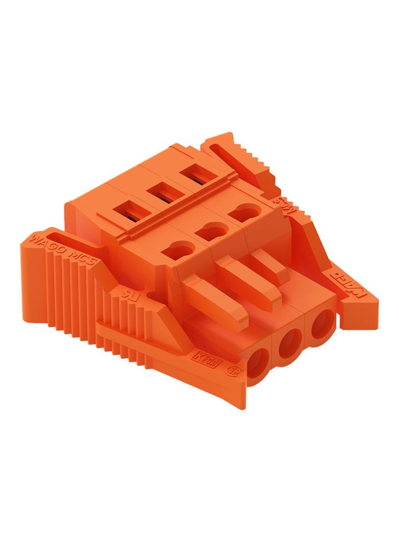 Gniazdo MCS-MIDI Classic 3-biegunowe pomarańczowe raster 5,08mm /50szt./ 231-303/037-000 WAGO