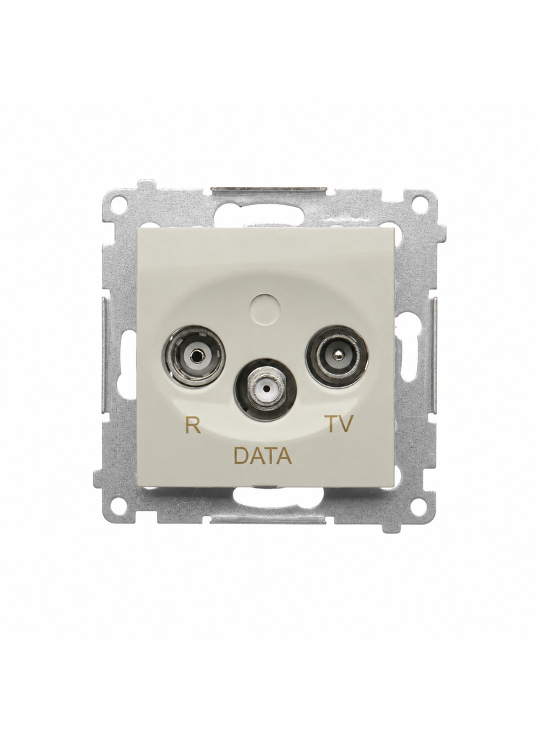 Simon 54 Gniazdo antenowe RTV-DATA kaszmir mat DAD.01/42