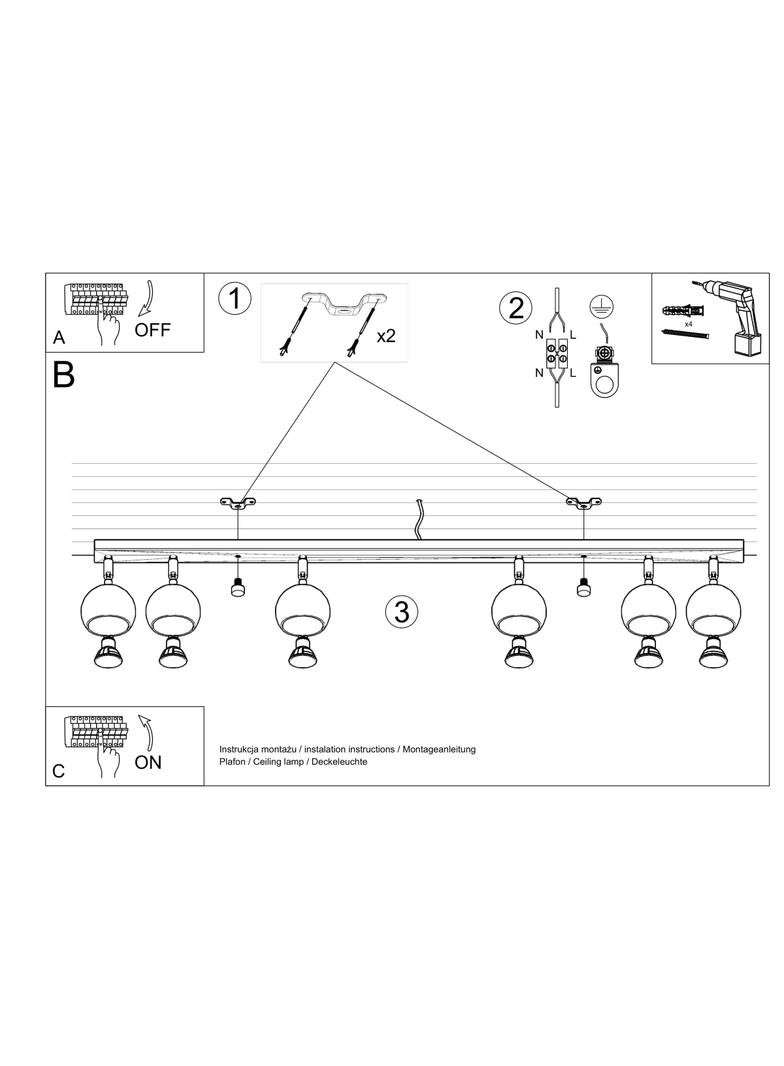 Sollux Plafon OCULARE 6L biały SL.0442