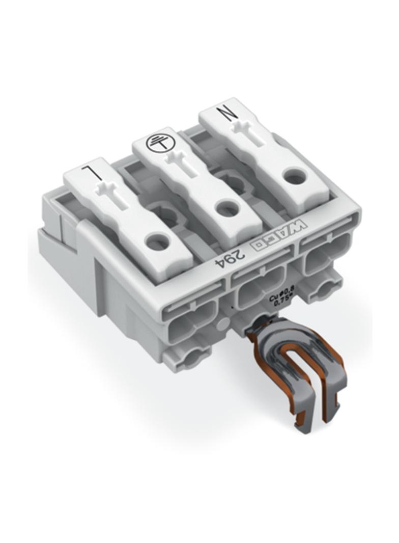 złączka zasilająca 3-biegunowa bez stopek ze stykiem PE