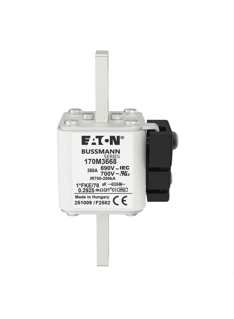 FUSE 350A 690V 1*FKE/78 AR UC Wkładka szybka 350A AC 690V rozmiar 1 45x59x110 mm aR, 170M3668 EATON