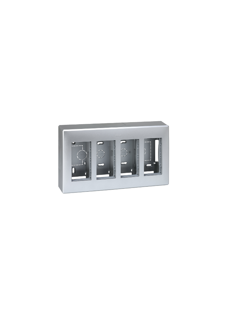 Simon Connect Obudowa natynkowa S500 4-modułowa 8x K45 kompletna aluminium 51000004-033 KONTAKT
