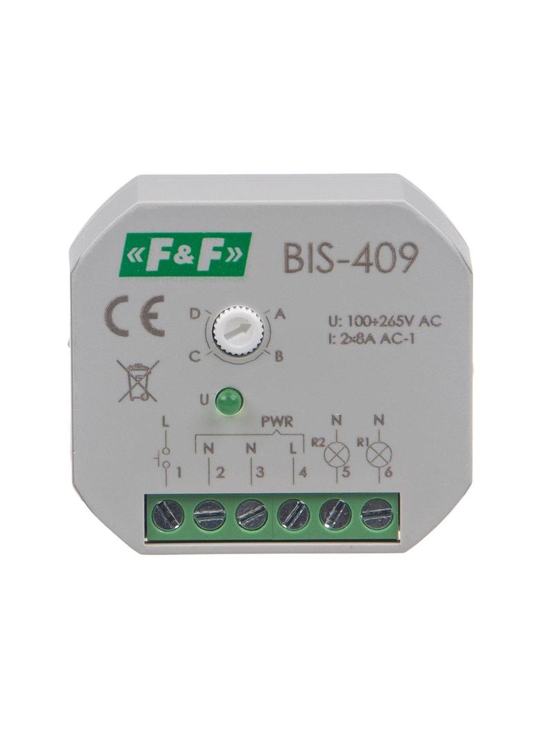 Przekaźnik bistabilny 4 funkcyjny podtynkowy dwa obwody sterowania BIS-409 F&F