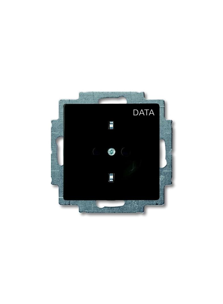 BASIC55 Gniazdo SCHUKO Z nadrukiem „DATA” Z szybkozłączami Z uziemieniem , 2P+E czarny-chateau