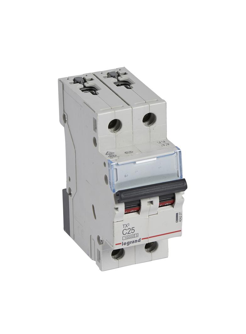 WYŁĄCZNIK NADPRĄDOWY S 312 2P C 25A 10000A SERII TX3, Legrand