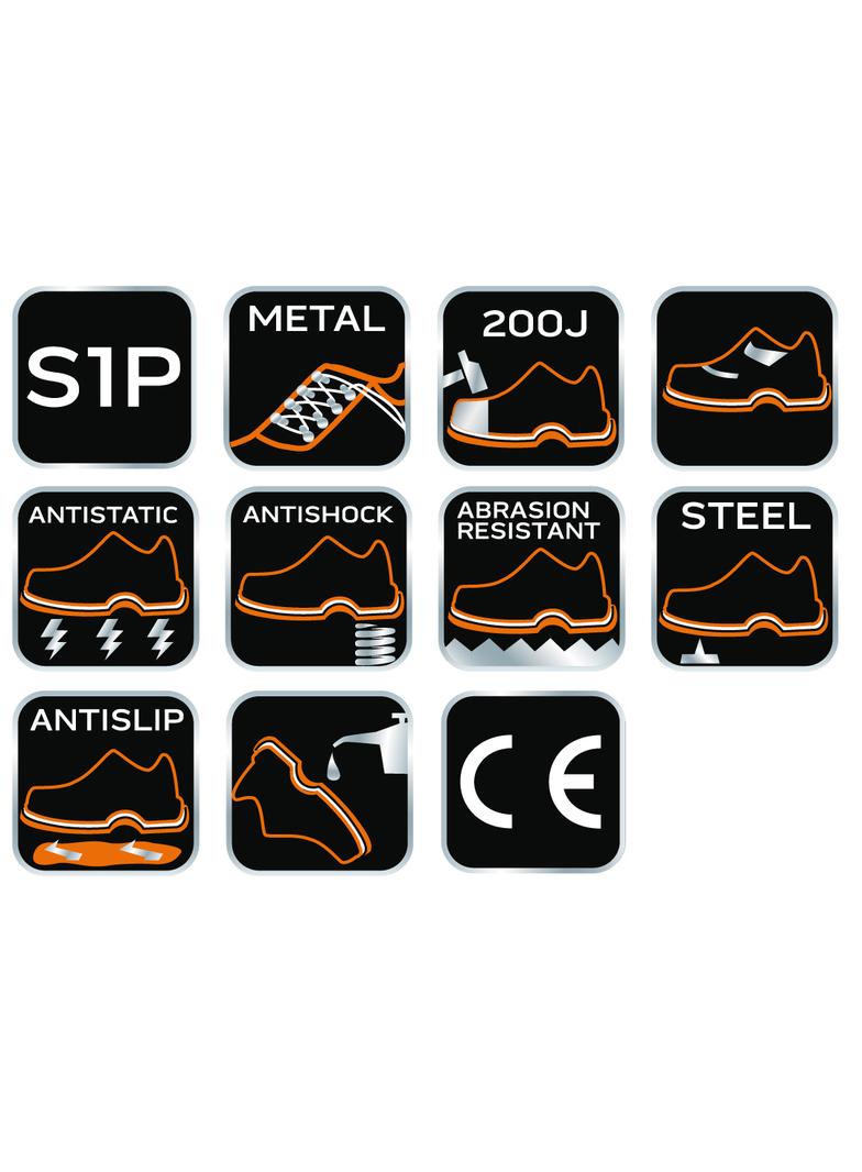 Półbuty robocze, skórzane, rozmiar 41, CE