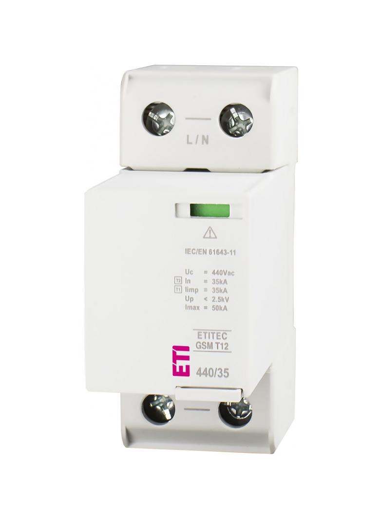 Ogranicznik przepięć T1+T2 (B+C) - iskiernik TEC GSM T12 440/35 1+0 002440716 ETI