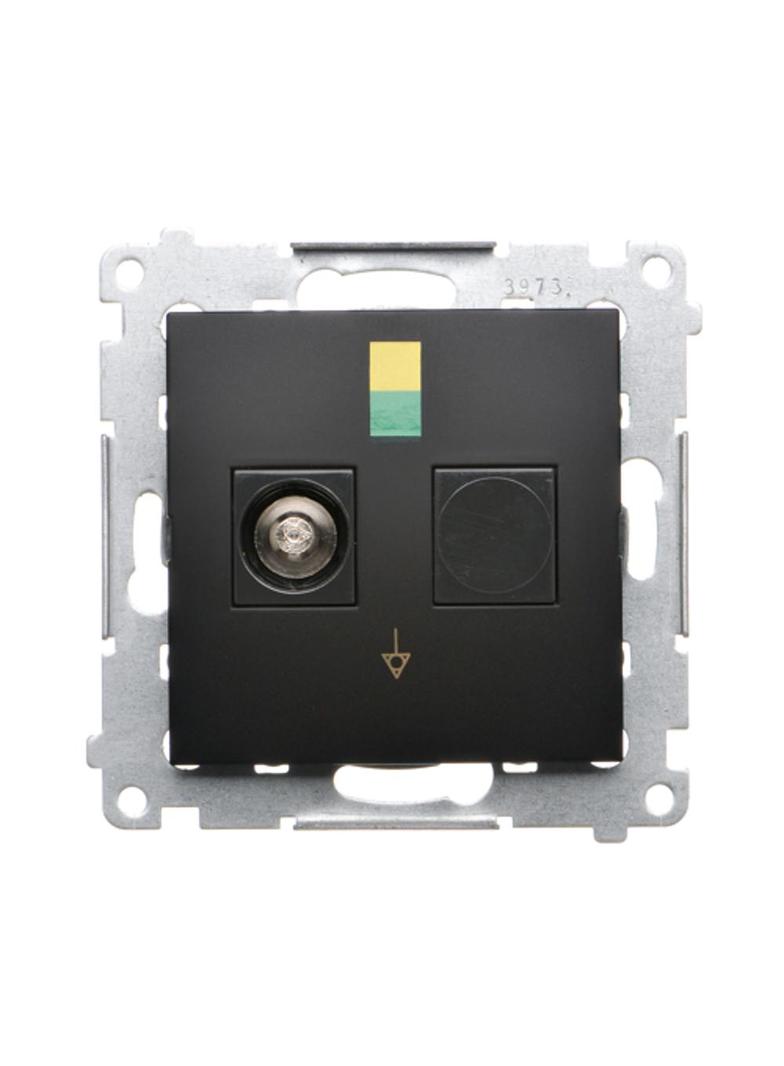 Simon 54 Gniazdo ekwipotencjalne pojedyncze czarny