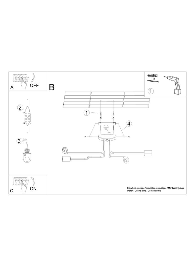 Żyrandol VECTOR 4 biały
