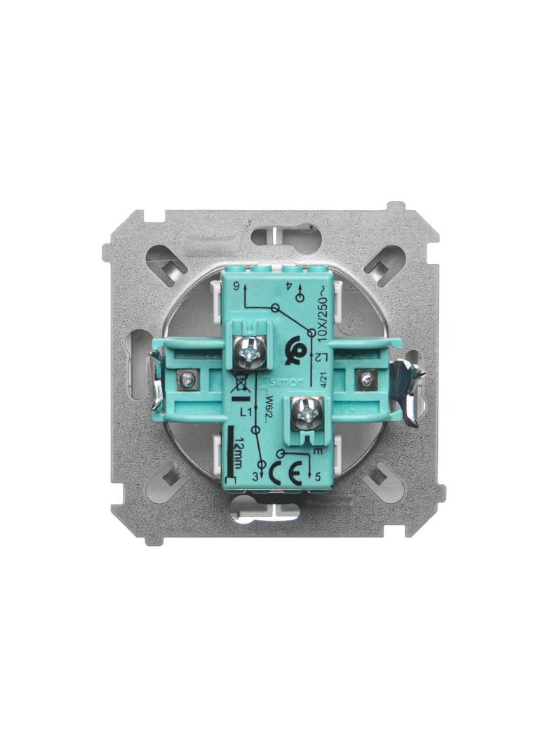 Simon Basic Łącznik schodowy podwójny 10A 250V zaciski śrubowe satynowy BMW6/2.01/29 KONTAKT