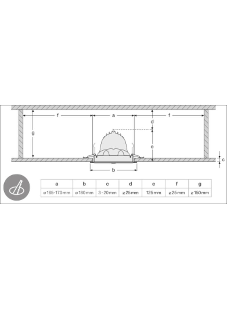 Oprawa SPOT VARIO DN170 35W 4000K 24DEG WT