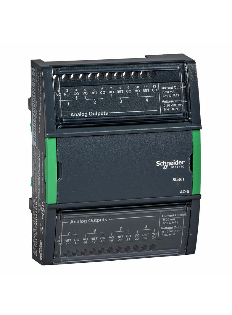 AS-P, moduł wyjść analogowych 8AO (0-10 V), wymaga podstawy TB-IO-W1