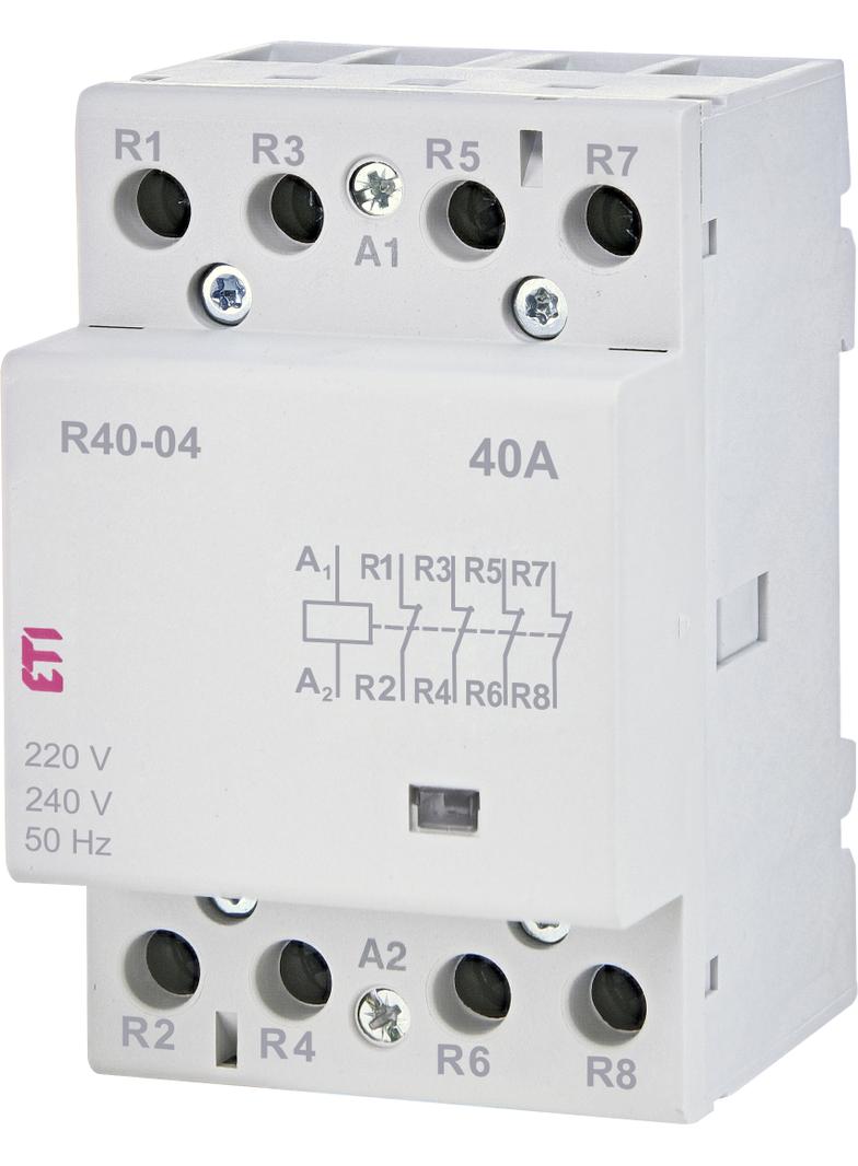 R 40-04 230V STYCZNIK MODUŁ.40A 4 STYKI ROZWIERNE (3 MOD.4 BIEG.)