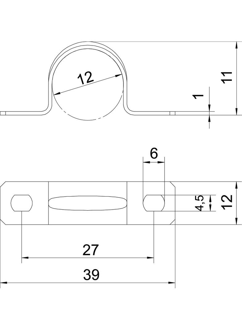 605 12 V4A, Obejma mocująca