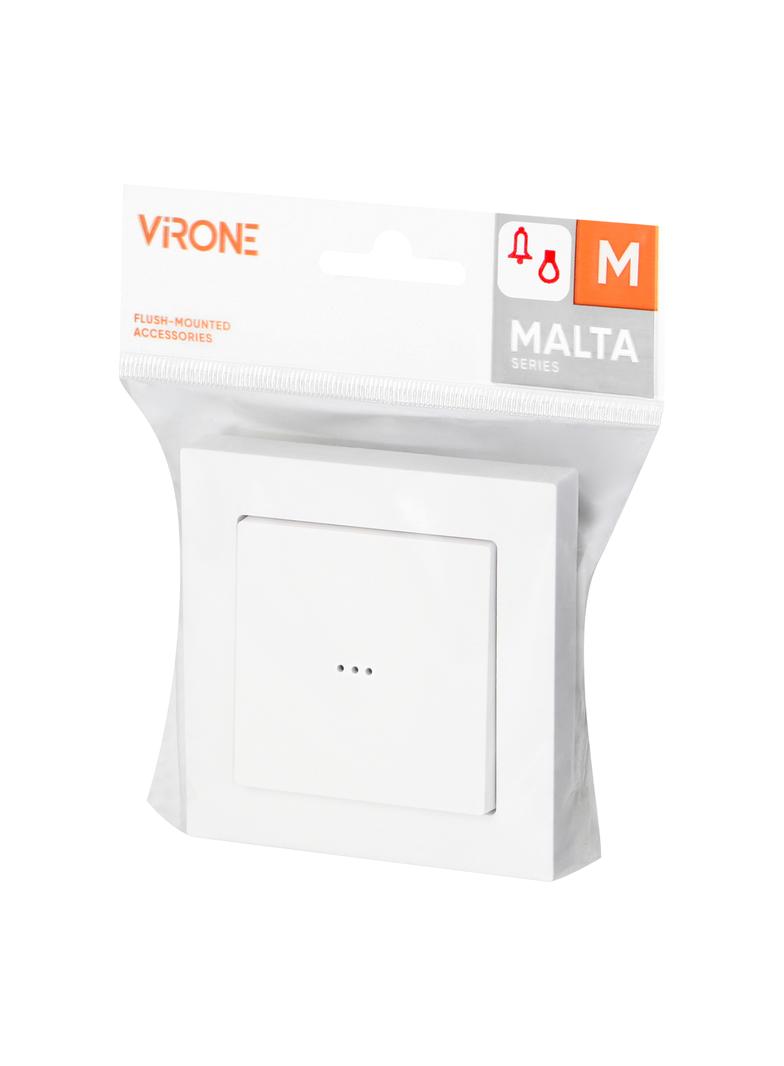 Przycisk dzwonek podtynkowy z podświeleniem Malta, 10A, 250V, WP-6/7M/S, biały FMS-104/P/W ORNO
