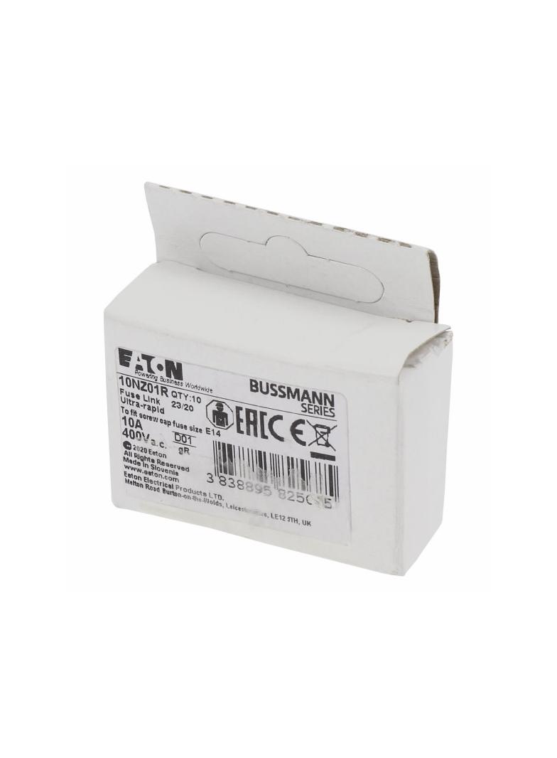 FUSE-D01 10A GR 400VAC E14 Wkładka D01 10A GR 400VAC E14 10NZ01R EATON
