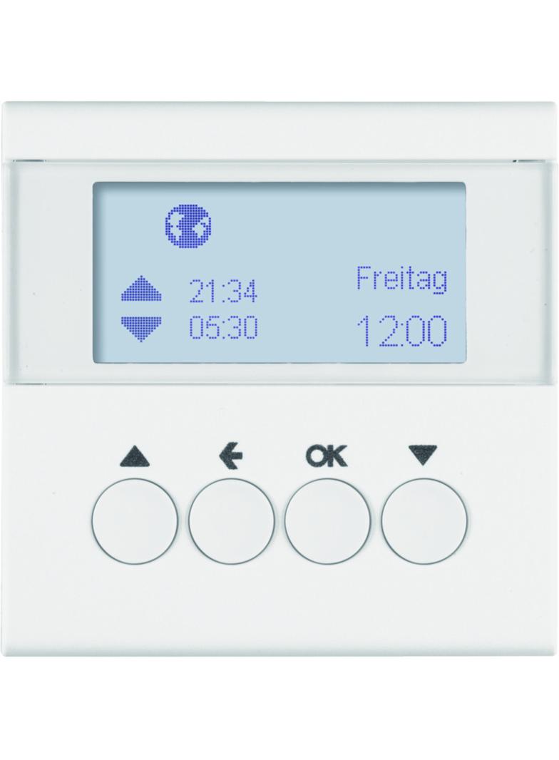 BERKER S.1/B.3/B.7 Żaluzjowy łącznik czasowy z wyświetlaczem do sterowania żaluzjami biały 85741188
