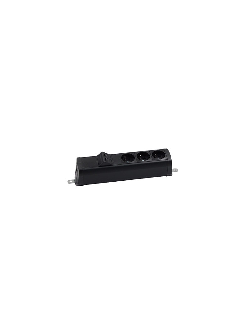 "Simon 480 TS48-230E300K0-44 Listwa poszerzona 3 gn. typ E i płytka 2xRJ45 keystone