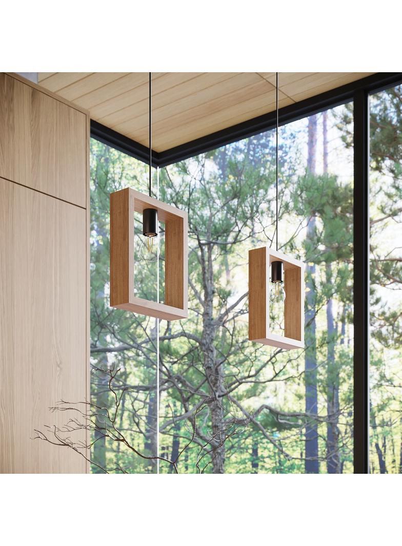 Lampa wisząca ARIES naturalne drewno