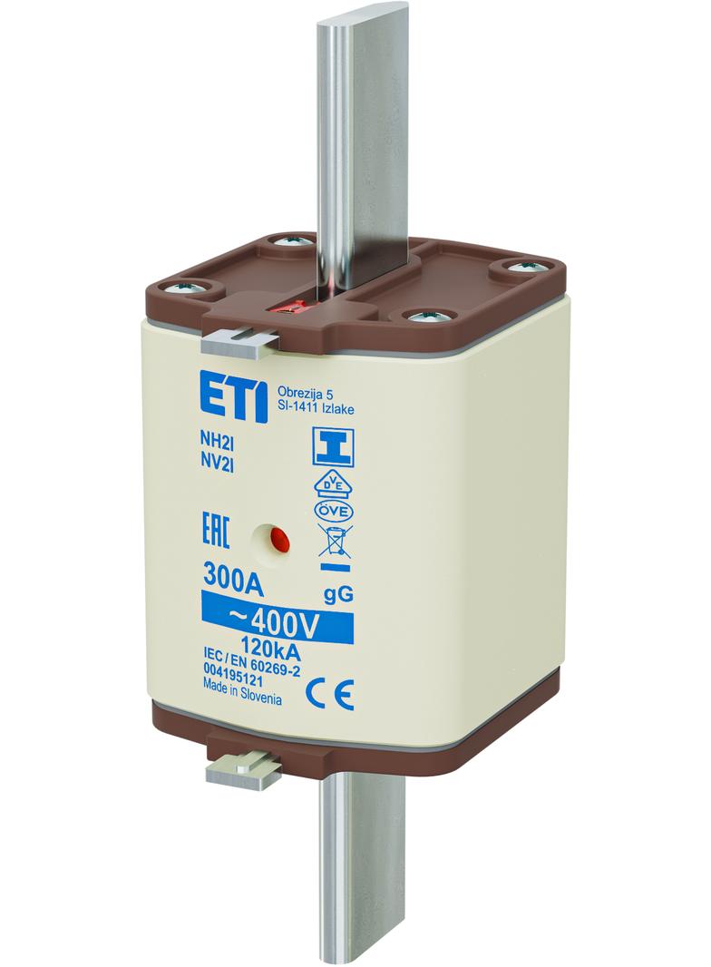 Wkładka topikowa NH zwłoczna KOMBI Zaczepy izolowane NH2/I gG 300A 400V 004195121 ETI