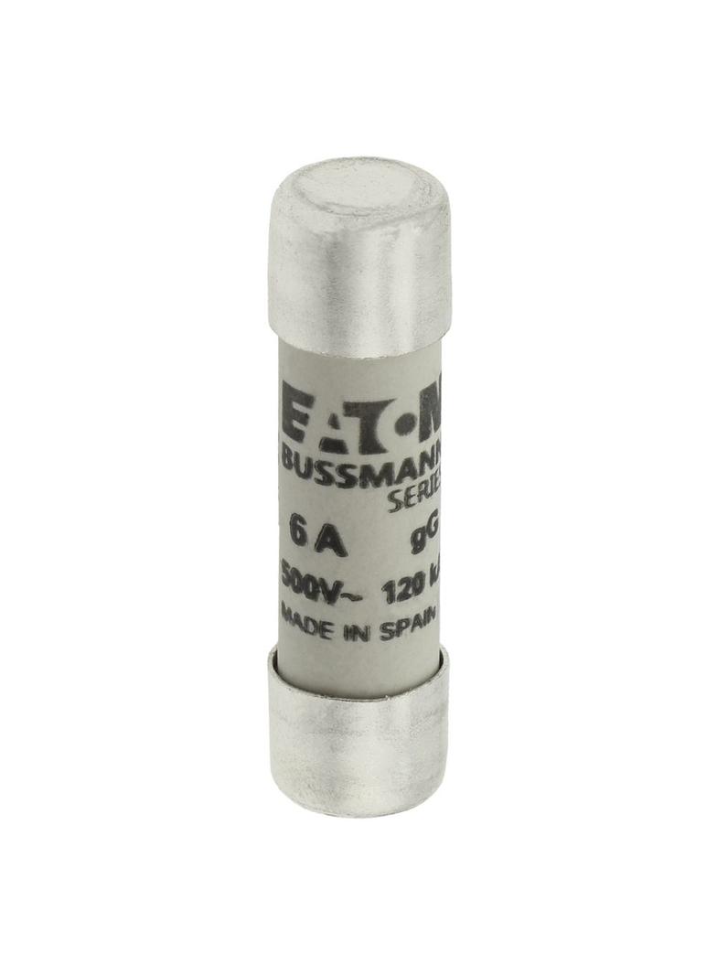 CYLINDRICAL FUSE 10 x 38 6A GG 500V AC Wkładka cylindryczna 10 x 38mm 6A GG 500V AC C10G6 EATON