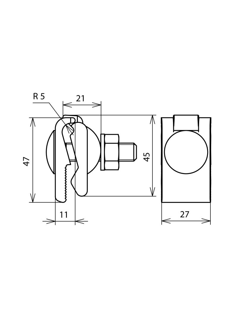 Zacisk krawędziowy 1-12 mm, do drutu 4-10 mm, TG/tZn