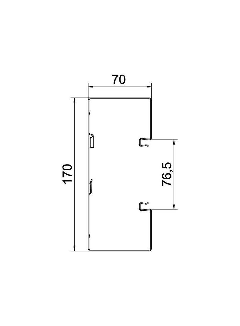 GS-S70170RW, Kanał podparapetowy 70X170 CZ.B.