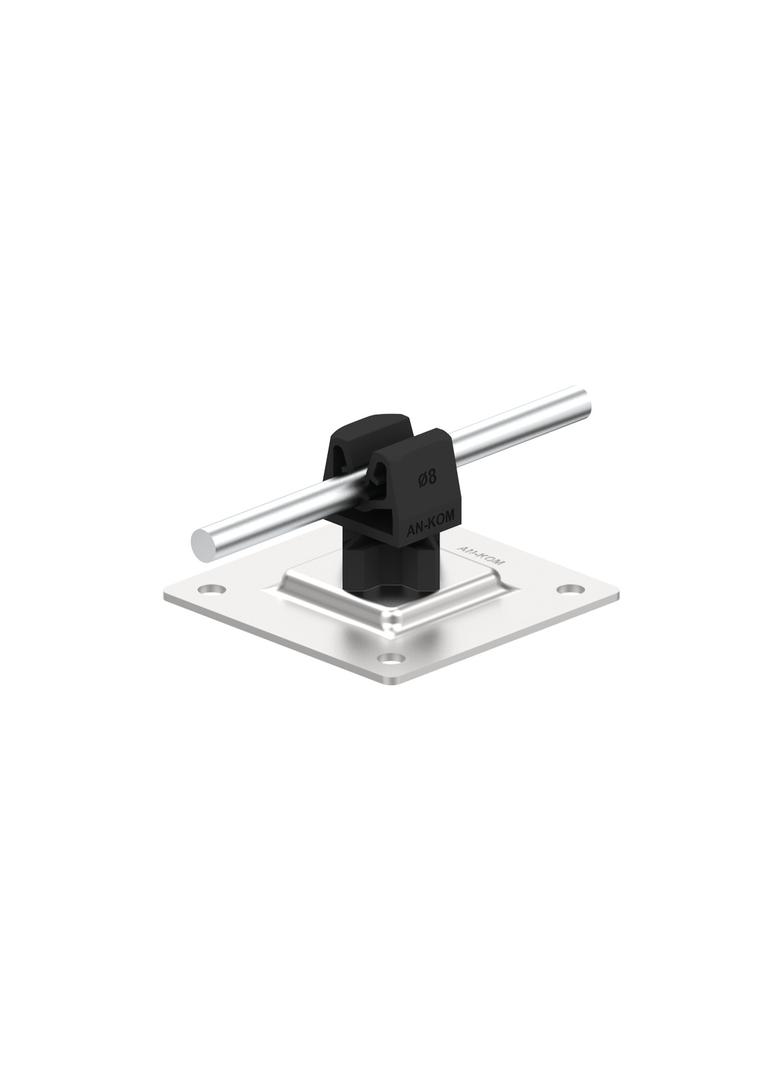 AN-11PN/OH/C-N Uchwyt na płytce stal.H=3,5cm Z-zatrz /OH/ czarny