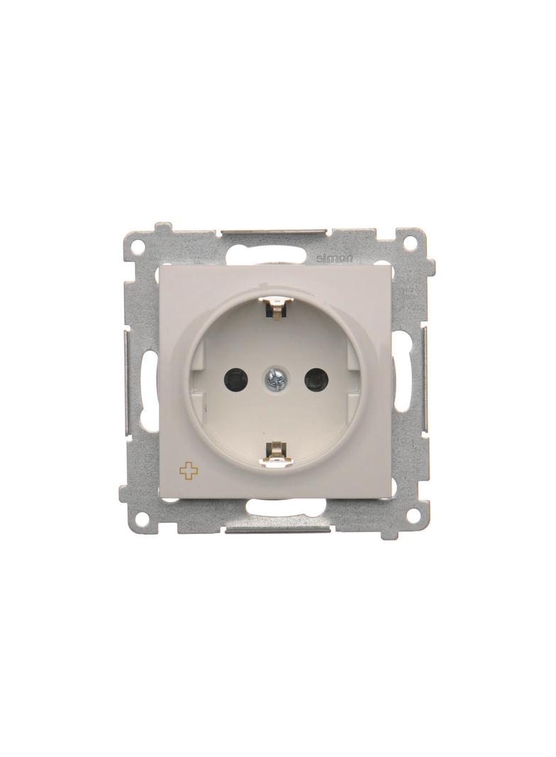 Simon 54 Gniazdo Schuko z przesłonami 16A z. śrub. antybakteryjny biały